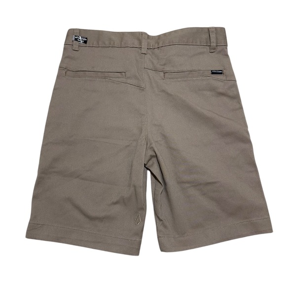 Volcom Mens Big Boys Size 28 Vmonty Stretch Chino Shorts Khaki Brown NWT - Picture 4 of 8